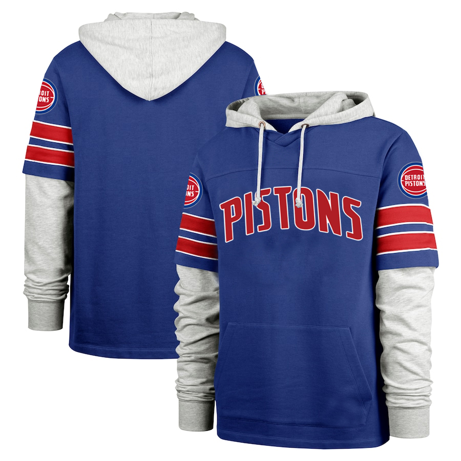 Men Detroit Pistons blue 2024 NBA hoodie